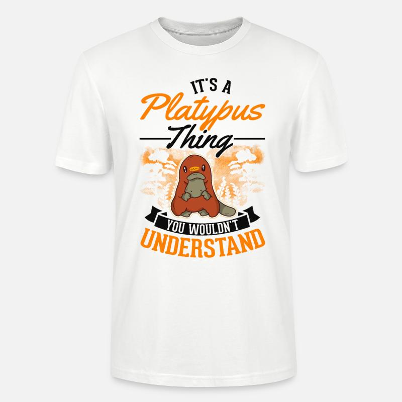 Schnabeltier Geschenk Platypus - Stanley/Stella Unisex Bio-T-Shirt CRAFTER - Weiß