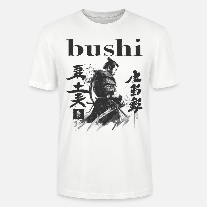 Bushi Samurai Krieger - Stanley/Stella Unisex Bio-T-Shirt CRAFTER - Weiß