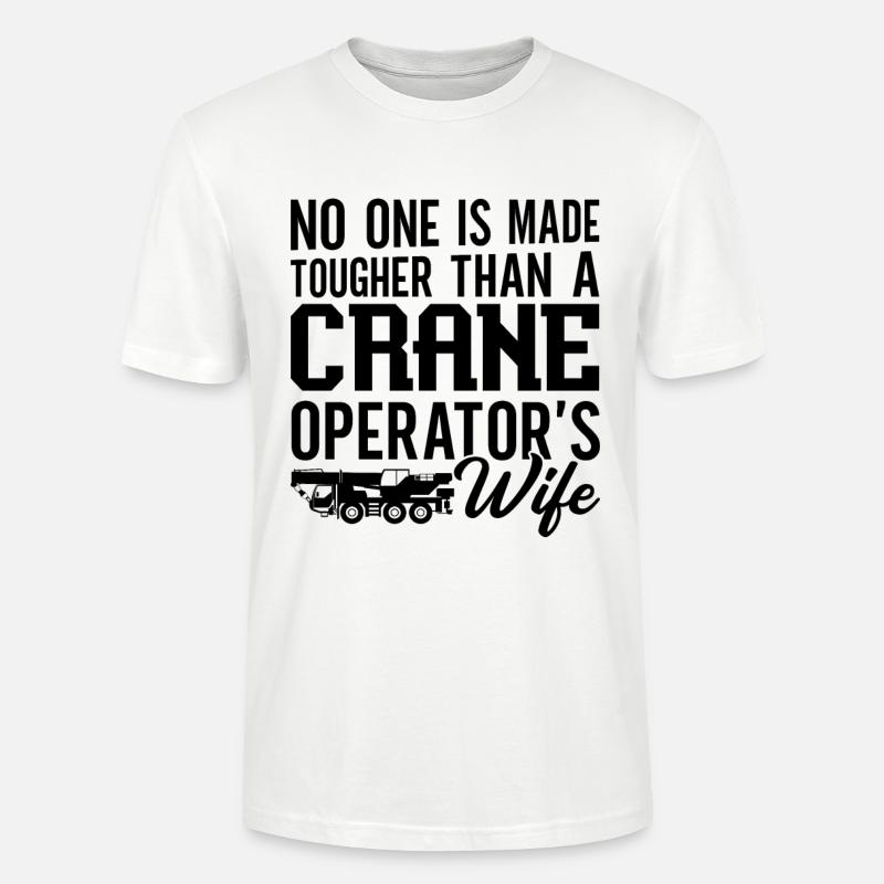 Kranfahrer Job Kranführer Bauarbeiter Geschenkidee - Stanley/Stella Unisex Bio-T-Shirt CRAFTER - Weiß