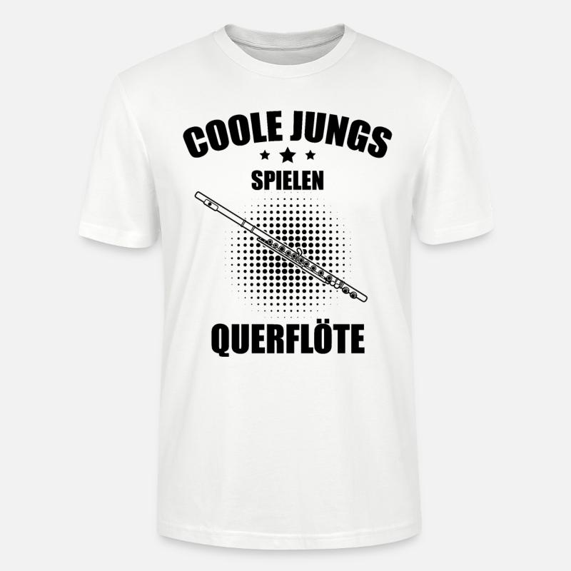 Querflöte Querflötenspieler Querflötist - Stanley/Stella Unisex Bio-T-Shirt CRAFTER - Weiß