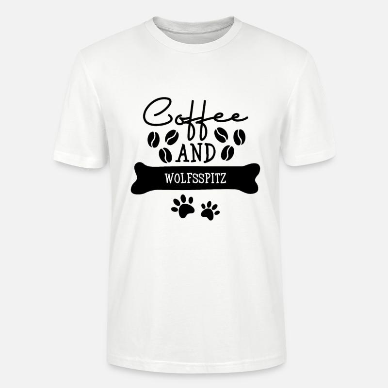Coffee and wolfsspitz - Stanley/Stella Unisex Bio-T-Shirt CRAFTER - Weiß