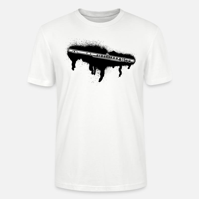 Querflöte Querflötenspieler Querflötist - Stanley/Stella Unisex Bio-T-Shirt CRAFTER - Weiß