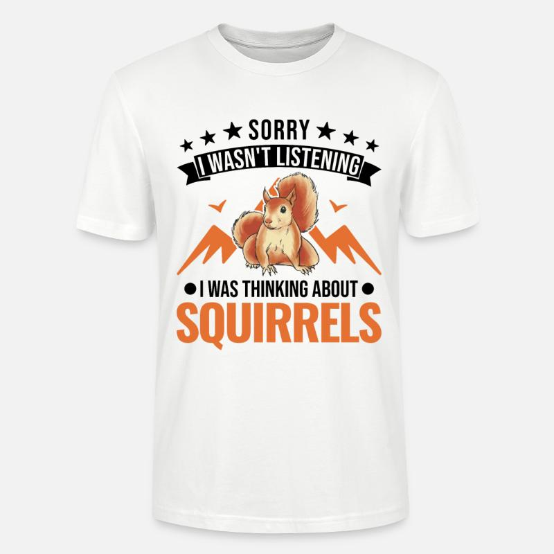 Eichhörnchen Geschenk Grauhörnchen Squirrel - Stanley/Stella Unisex Bio-T-Shirt CRAFTER - Weiß