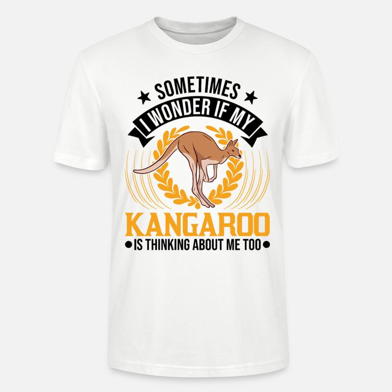 Australisches Känguru Australien Kangaroo - Stanley/Stella Unisex Bio-T-Shirt CRAFTER - Weiß