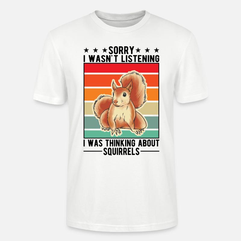 Eichhörnchen Geschenk Grauhörnchen Squirrel - Stanley/Stella Unisex Bio-T-Shirt CRAFTER - Weiß