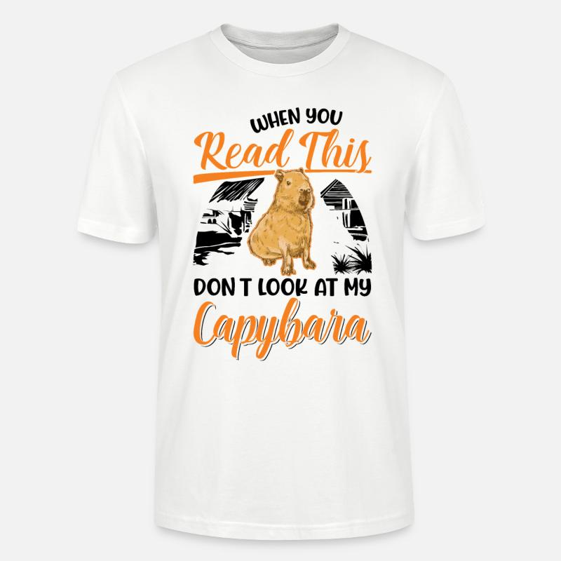 Capybara Cadeau Capibara capybara - T-shirt bio CRAFTER Stanley Stella Unisexe - blanc