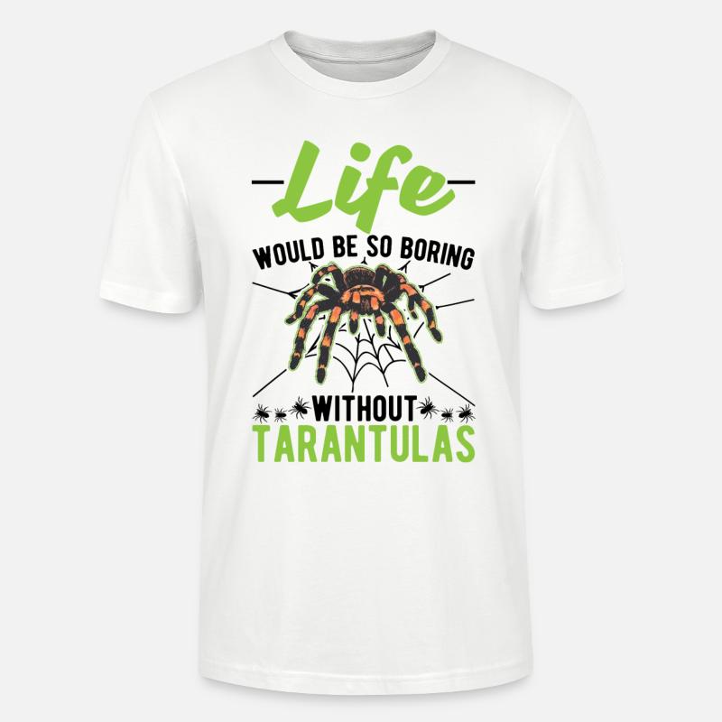 Tarantel Geschenk Spinne Tarantula - Stanley/Stella Unisex Bio-T-Shirt CRAFTER - Weiß