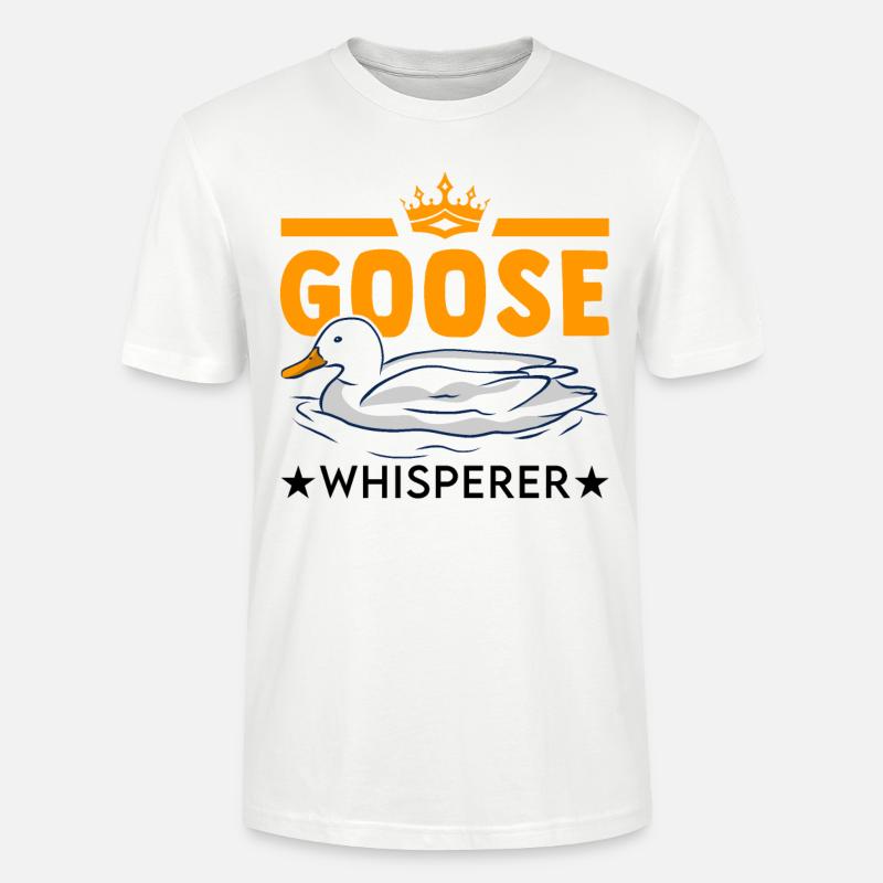 Gänse Flüsterer Geschenk Gänsezüchter Gans - Stanley/Stella Unisex Bio-T-Shirt CRAFTER - Weiß