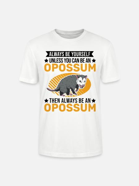 Opossum Geschenk Possum Beutelratte - Stanley/Stella Unisex Bio-T-Shirt CRAFTER - Weiß