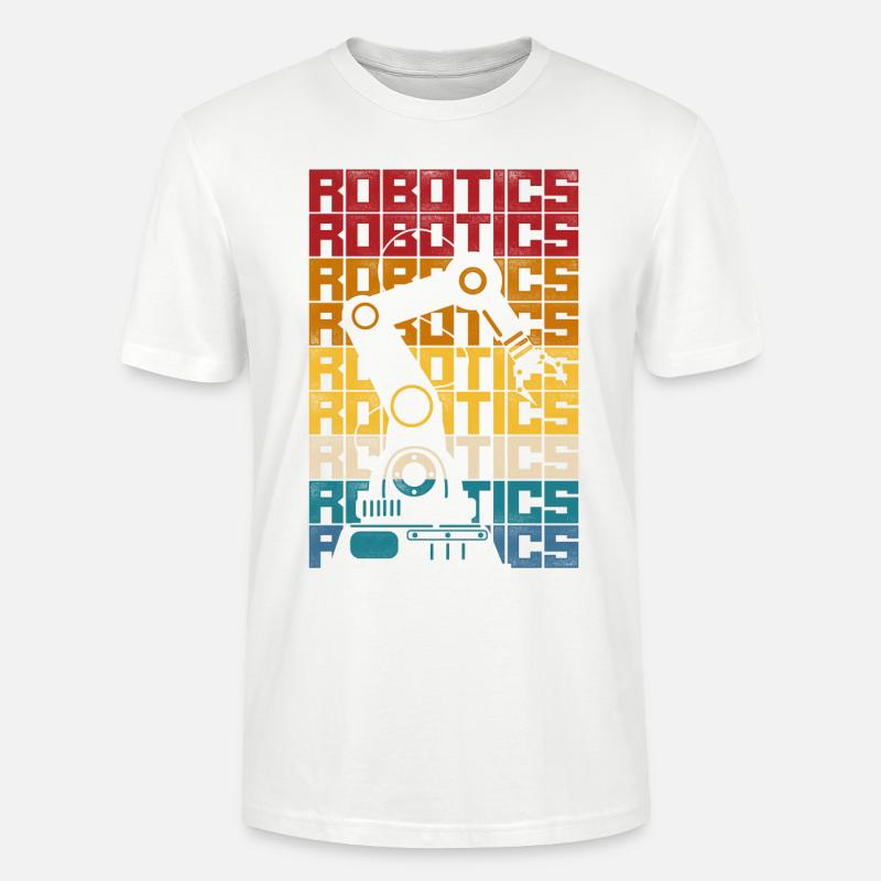 Robot Robotics Engineer Retro - Stanley/Stella Unisex Bio-T-Shirt CRAFTER - Weiß