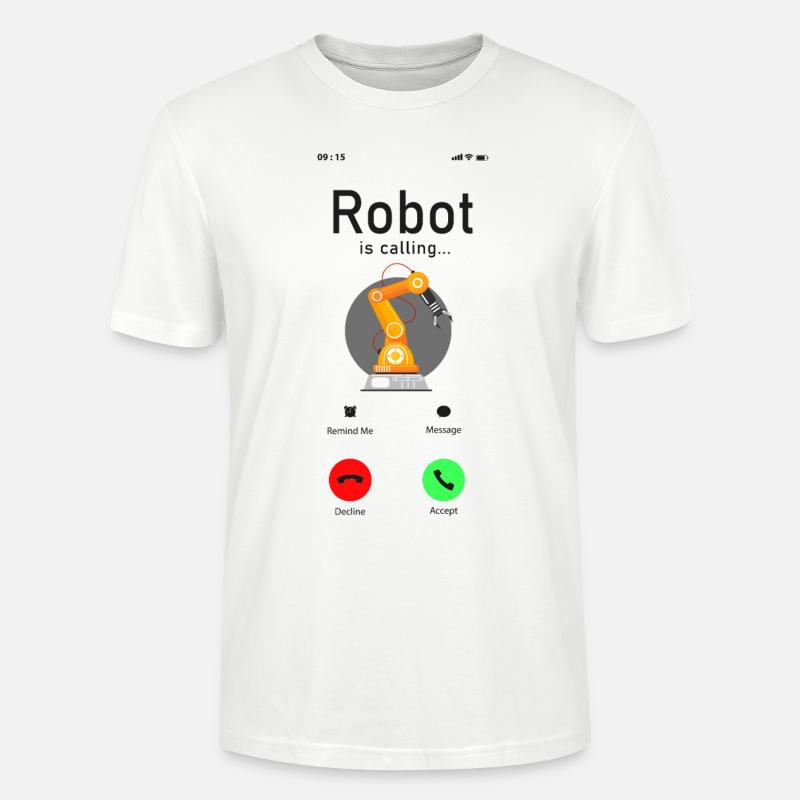Robot Robotics Engineer Phone - Stanley/Stella Unisex Bio-T-Shirt CRAFTER - Weiß