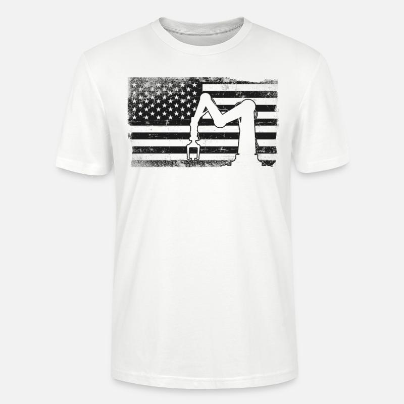 Robot Robotics Engineer American - Stanley/Stella Unisex Bio-T-Shirt CRAFTER - Weiß