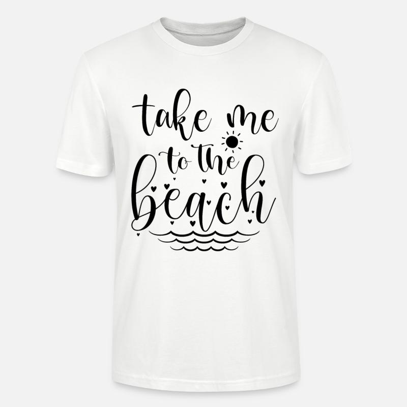 Emmène-moi à la plage - T-shirt bio CRAFTER Stanley Stella Unisexe - blanc