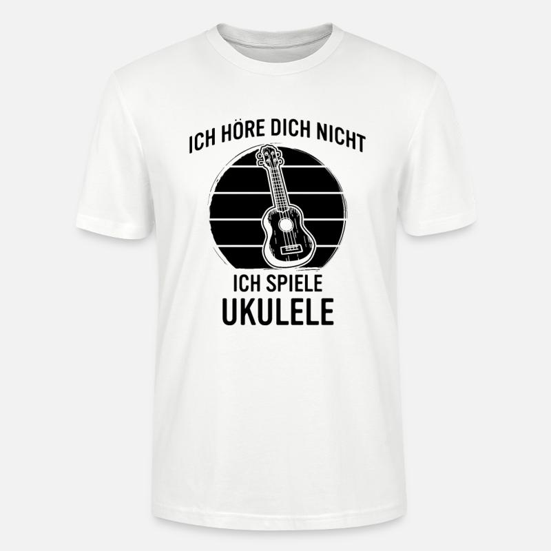 Ukulele Ukulele-Spieler Ukulelist - Stanley/Stella Unisex Bio-T-Shirt CRAFTER - Weiß