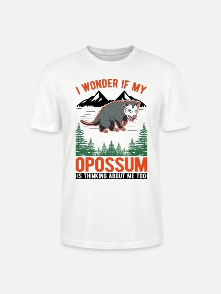 Opossum Geschenk Possum Beutelratte - Stanley/Stella Unisex Bio-T-Shirt CRAFTER - Weiß