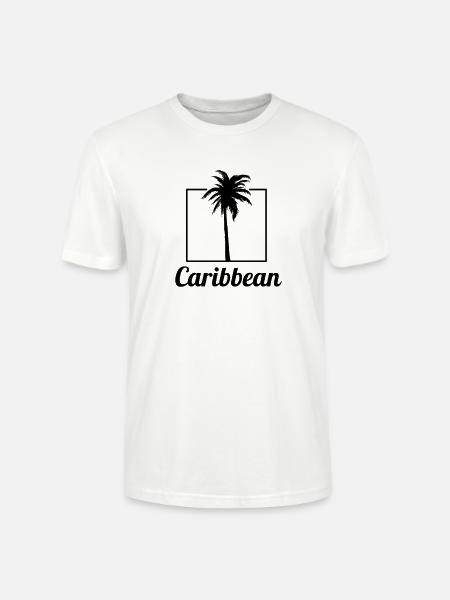 Karibische Palme Urlaubsreise Souvenir - Stanley/Stella Unisex Bio-T-Shirt CRAFTER - Weiß