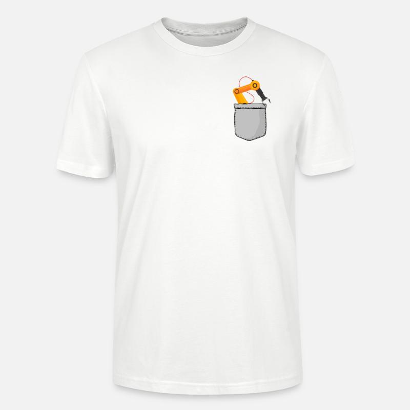 Robot Robotics Engineer Pocket - Stanley/Stella Unisex Bio-T-Shirt CRAFTER - Weiß