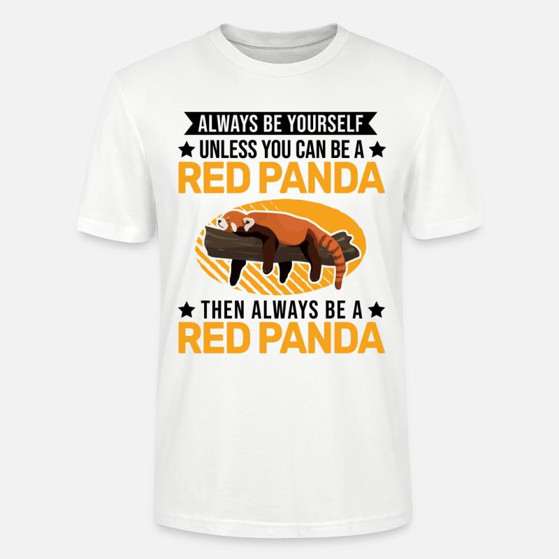 Roter Panda Geschenk Red Panda - Stanley/Stella Unisex Bio-T-Shirt CRAFTER - Weiß