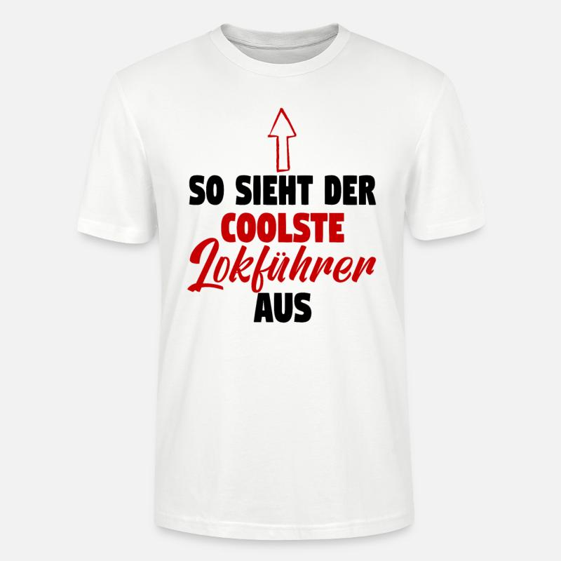 Dampflok Lokführer Eisenbahner Eisenbahn Vater - Stanley/Stella Unisex Bio-T-Shirt CRAFTER - Weiß
