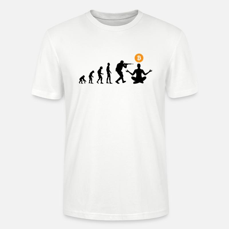 Bitcoin evolution - Stanley/Stella Unisex Bio-T-Shirt CRAFTER - Weiß