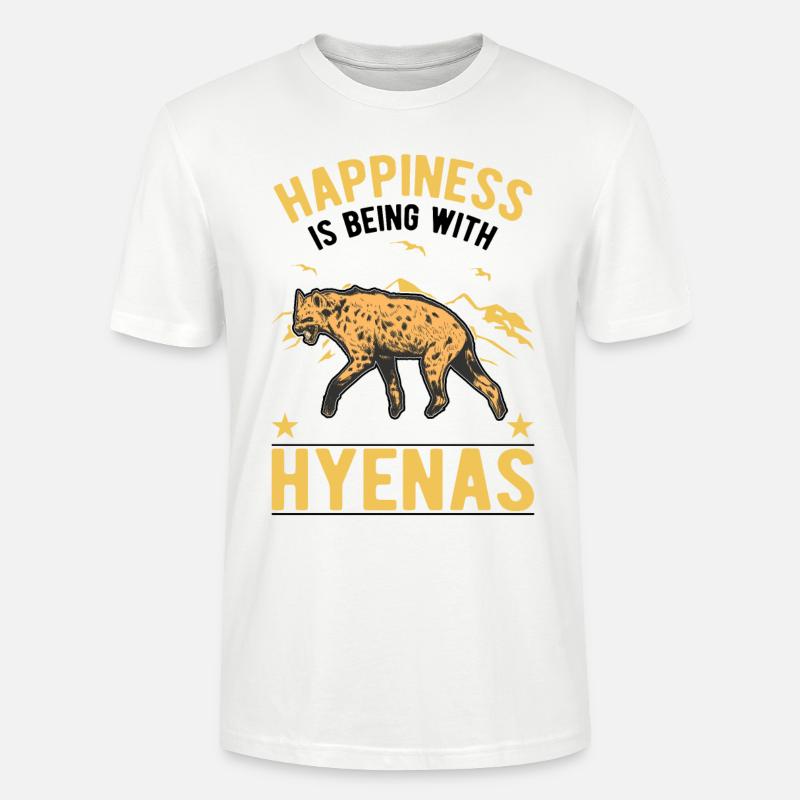 Hyäne Glück Erdwolf Hyena - Stanley/Stella Unisex Bio-T-Shirt CRAFTER - Weiß