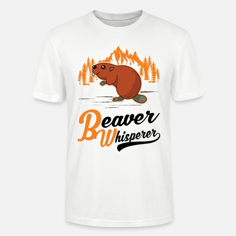 Biber Flüsterer Beaver Whisperer - T-shirt bio CRAFTER Stanley Stella Unisexe - blanc