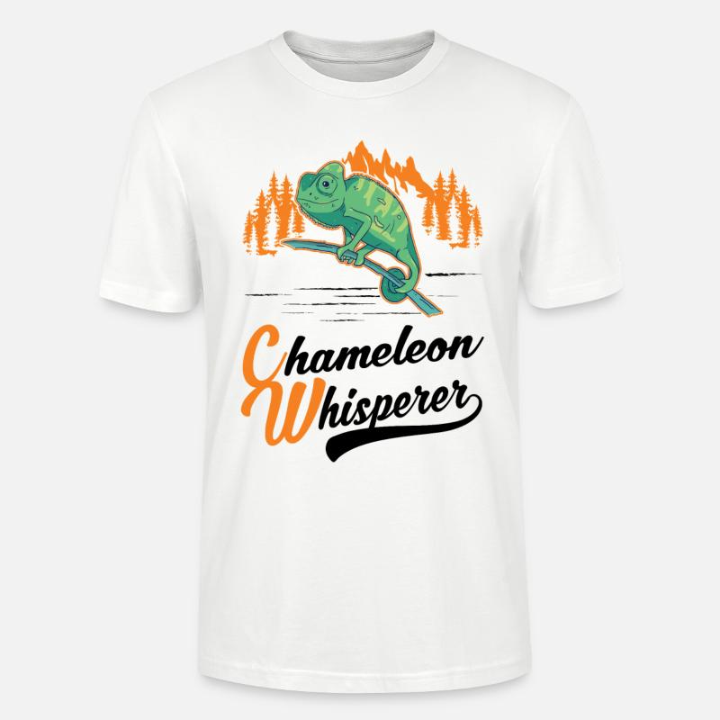 Chamäleon Flüsterer Chameleon Whisperer - Stanley/Stella Unisex Bio-T-Shirt CRAFTER - Weiß