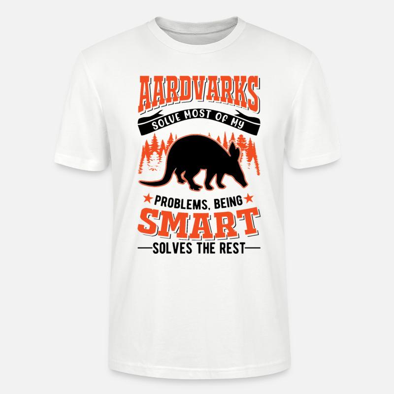 Erdferkel Geschenk Aardvark - Stanley/Stella Unisex Bio-T-Shirt CRAFTER - Weiß