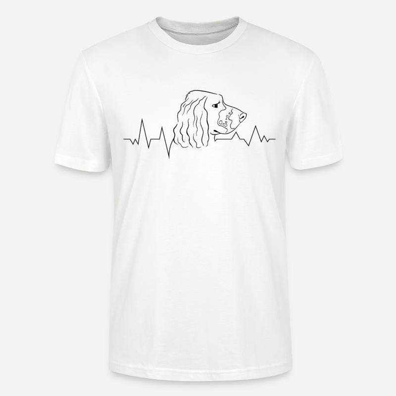 Hunderasse Englisch Springer-Spaniel - Stanley/Stella Unisex Bio-T-Shirt CRAFTER - Weiß