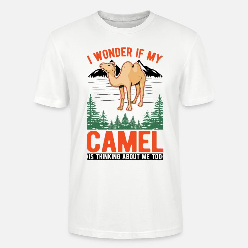 Kamel Geschenk Dromedar Camel Großkamel - Stanley/Stella Unisex Bio-T-Shirt CRAFTER - Weiß