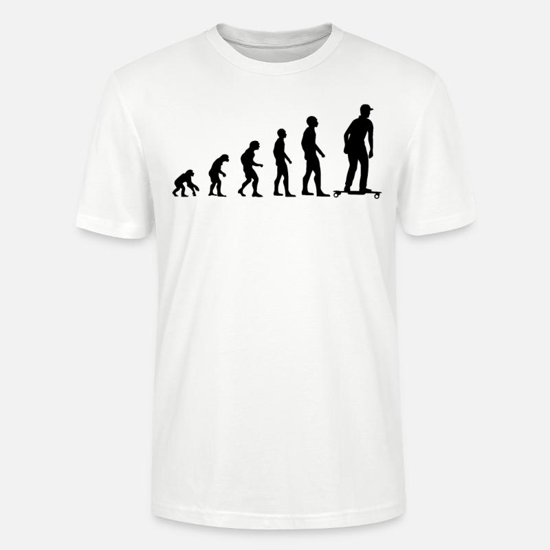 Skater Evolution Elektro-Skateboard Geschenk - Stanley/Stella Unisex Bio-T-Shirt CRAFTER - Weiß