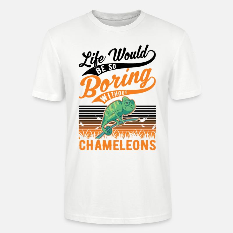 Chamäleon Geschenk Chameleon - Stanley/Stella Unisex Bio-T-Shirt CRAFTER - Weiß