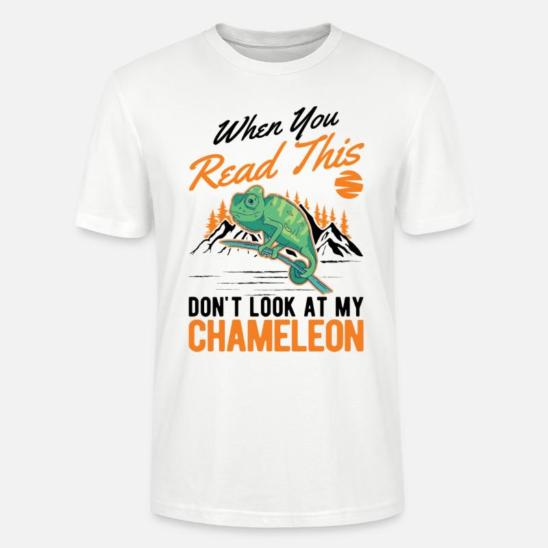 Chamäleon Geschenk Chameleon - Stanley/Stella Unisex Bio-T-Shirt CRAFTER - Weiß