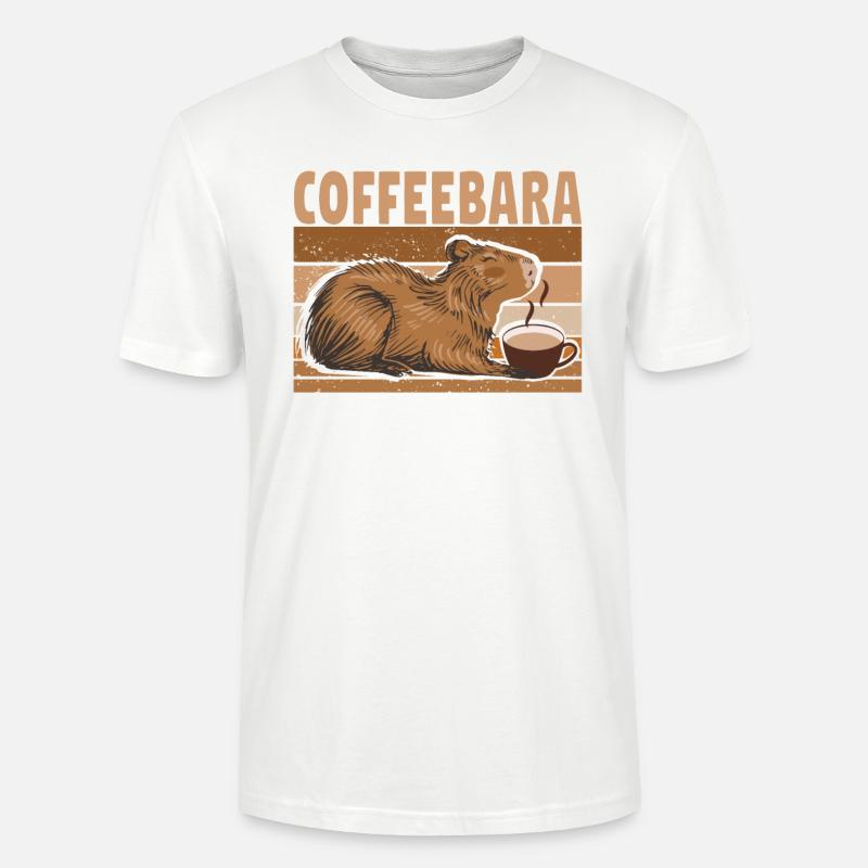 Wasserschwein Capybara Cappybara Kaffee Café - T-shirt bio CRAFTER Stanley Stella Unisexe - blanc