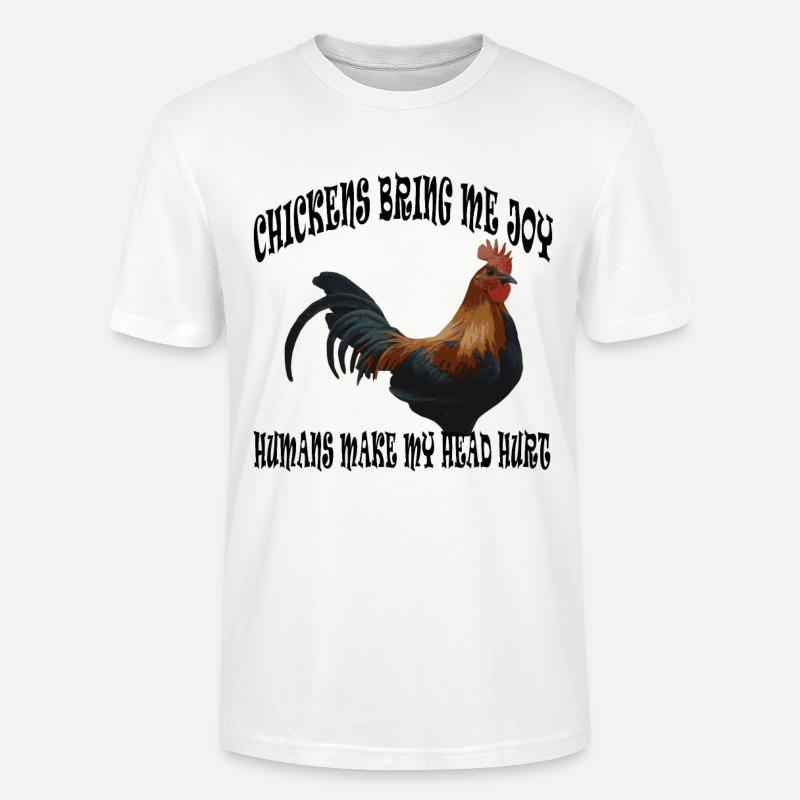 Huhn oder Hahn - Stanley/Stella Unisex Bio-T-Shirt CRAFTER - Weiß