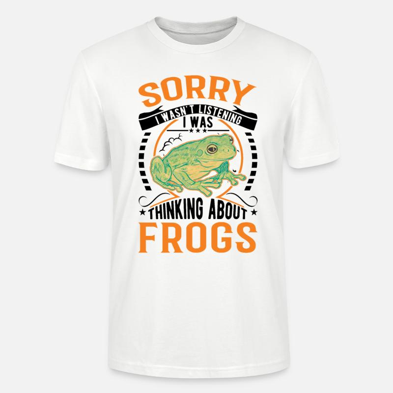 Frosch Geschenk Laubfrosch - Stanley/Stella Unisex Bio-T-Shirt CRAFTER - Weiß