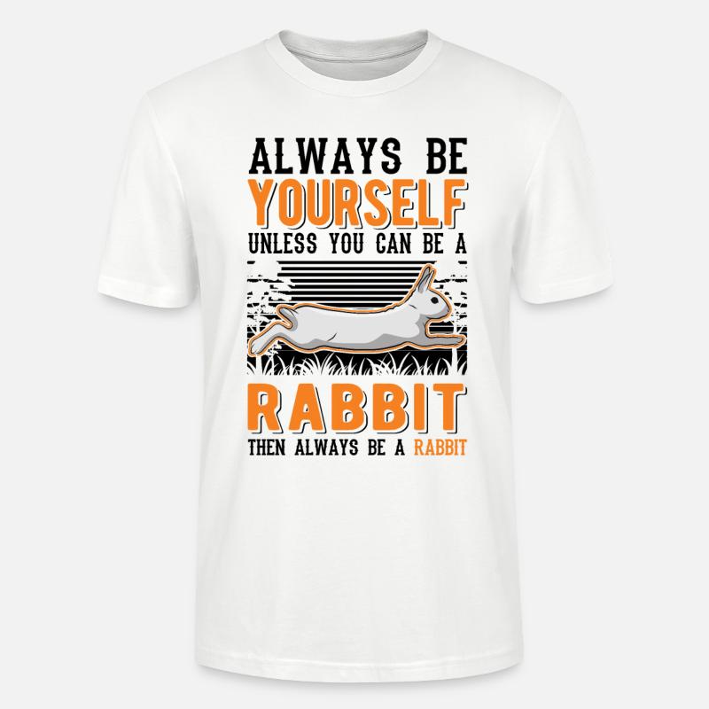 Rabbit Bunny Rabbit Rabbit - Stanley/Stella CRAFTER Unisex Organic T-Shirt - white