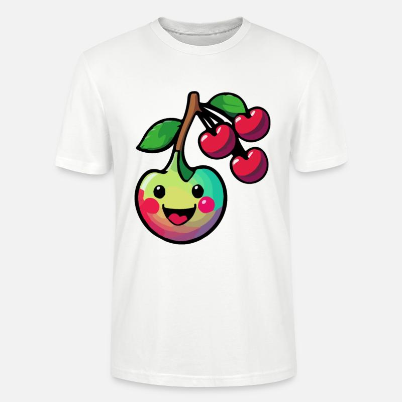 Kirsche Comic - Stanley/Stella Unisex Bio-T-Shirt CRAFTER - Weiß