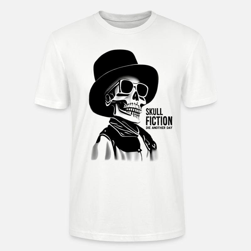 Skull Fiction Skull Skull Gift - T-shirt bio CRAFTER Stanley Stella Unisexe - blanc