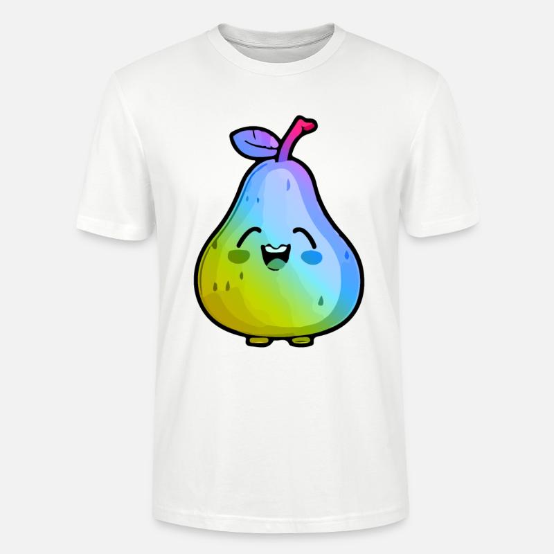 Birne Comic Bunt - Stanley/Stella Unisex Bio-T-Shirt CRAFTER - Weiß