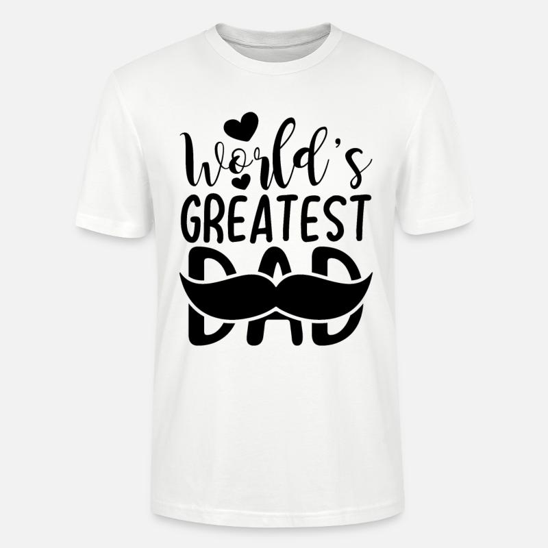 World's Greatest Dad - Stanley/Stella Unisex Bio-T-Shirt CRAFTER - Weiß