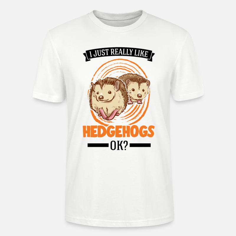 Ich mag einfach Igel - Stanley/Stella Unisex Bio-T-Shirt CRAFTER - Weiß