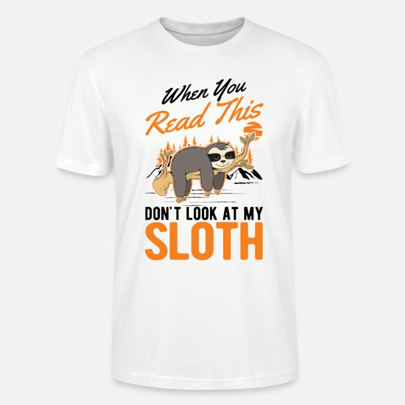 Sloth Gift Sloth - Stanley/Stella CRAFTER Unisex Organic T-Shirt - white