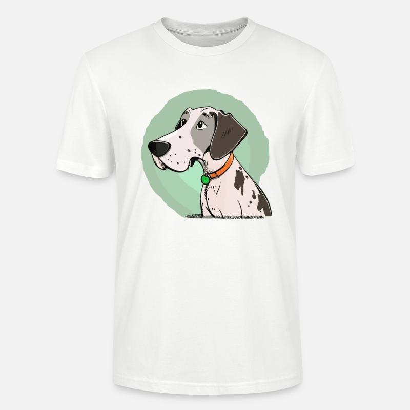 Hund im comic style - Stanley/Stella Unisex Bio-T-Shirt CRAFTER - Weiß