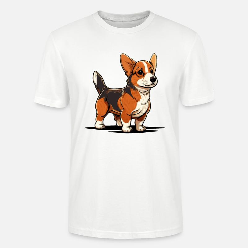 Hund im comic style - Stanley/Stella Unisex Bio-T-Shirt CRAFTER - Weiß