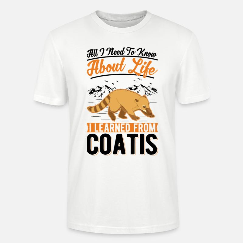 Coati Cadeau Proboscis Bear Coati - T-shirt bio CRAFTER Stanley Stella Unisexe - blanc