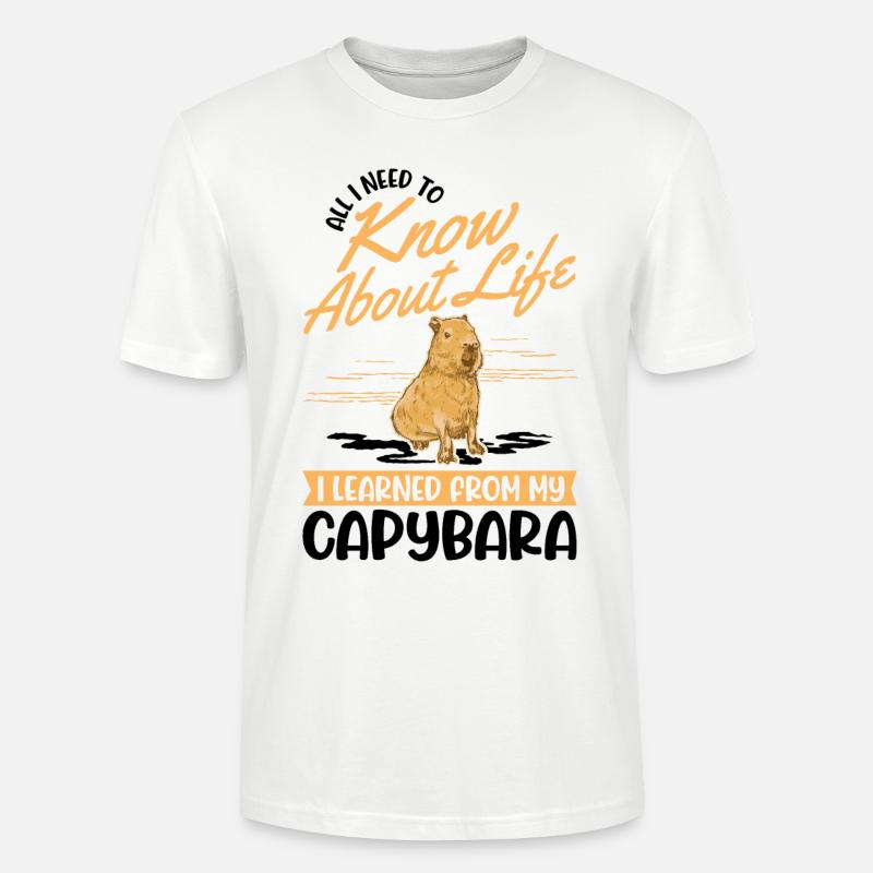 Capybara Wasserschwein Capibara - Stanley/Stella Unisex Bio-T-Shirt CRAFTER - Weiß