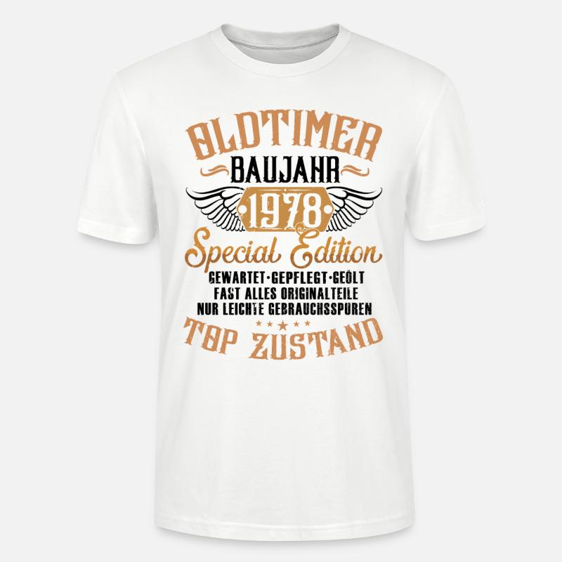 oldtimer 1978 originalzustand - Stanley/Stella Unisex Bio-T-Shirt CRAFTER - Weiß