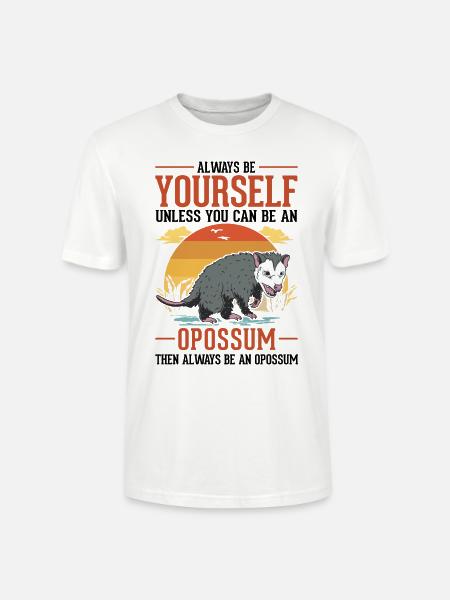 Opossum Geschenk Possum Beutelratte - Stanley/Stella Unisex Bio-T-Shirt CRAFTER - Weiß