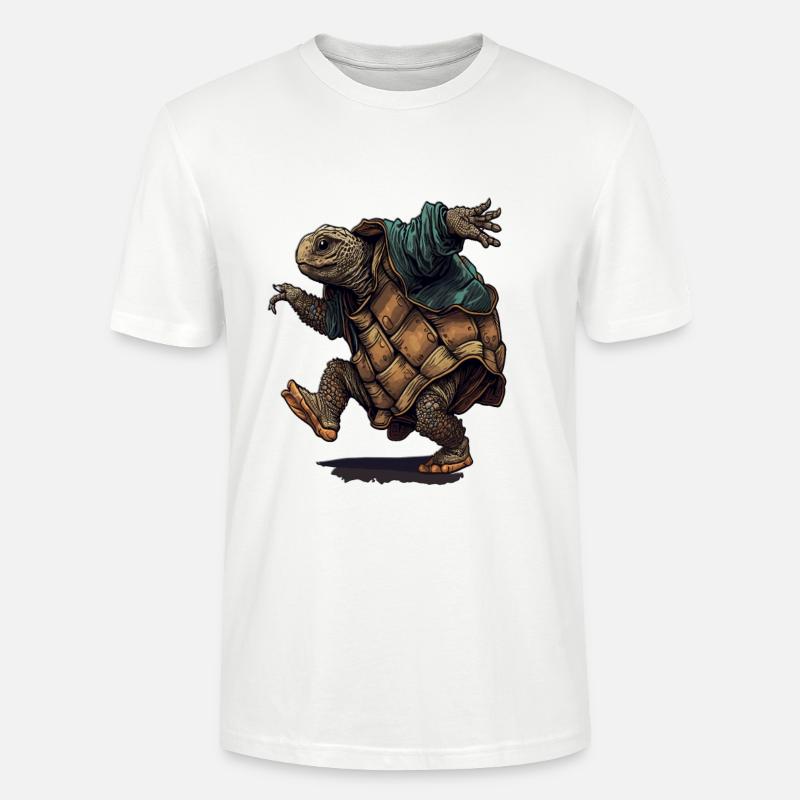 Turtle Ninja Dance funny Design - Stanley/Stella Unisex Bio-T-Shirt CRAFTER - Weiß